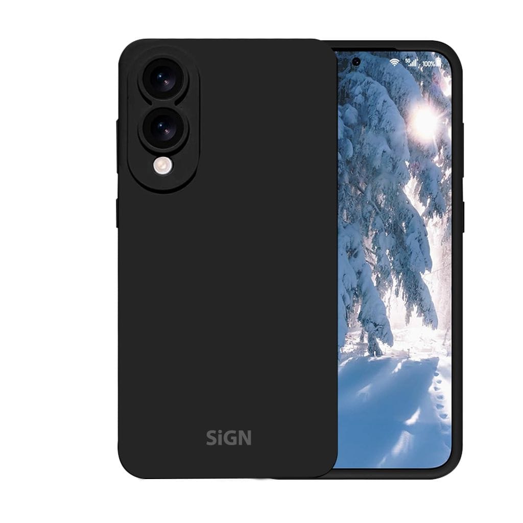 SiGN Liquid Silicone skal till Samsung Galaxy S25 Edge - Svart