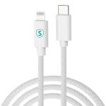 SiGN USB-C till Lightning-kabel 1m, MFi, 27W – Vit