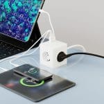 SiGN PowerCombo Cube Väggladdare 3680w, 2x USB-C, 1x USB-A, 3x AC, 16A - 20W, Vit - Bild 3