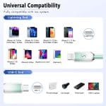 SiGN Dynamic Series USB-C till Lightning Kabel 2.4 A, 1m – Grön - Bild 6