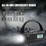 SiGN Nödradio DAB+/FM med handvev/batteri/solceller/USB-ström – svart - Bild 12