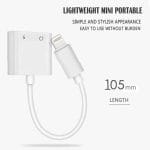SiGN Lightning till 2x Lightning Adapter, 5V, 2A, 10cm - Ladda och Lyssna - Vit - Bild 12