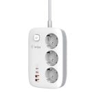 SiGN 65W GaN snabbladdning grenuttag 3-vägs/2x USB-A/2x USB-C, 2m - Vit - Bild 8