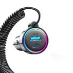 SiGN 90W 3-i-1 Snabb Billaddare med USB-C Kabel - Bild 3