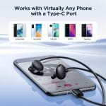 SiGN USB-C-serien Half In-Ear-hörlurar med kabel – Svart - Bild 8