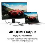 SiGN 11-i-1 hubb USB-C till HDMI/VGA/RJ45/USB-C/USB-A/SD/TF/3.5mm – Silver - Bild 3