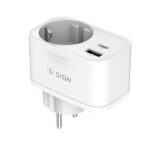 SiGN Väggadapter med eluttag och USB-portar 20W - Vit - Bild 6