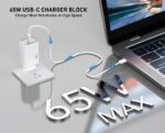 SiGN 65W Laddare, USB-C PD, Snabbladdning, MacBook Air, iPhone m.fl. - Vit - Bild 3