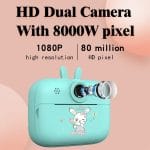Mini HD kamera 1080p med termisk skrivare - Blå - Bild 6