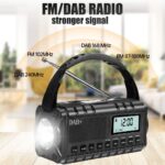 SiGN Nödradio DAB+/FM med handvev/batteri/solceller/USB-ström – svart - Bild 5