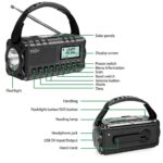 SiGN Nödradio DAB+/FM med handvev/batteri/solceller/USB-ström – svart - Bild 2