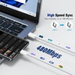SiGN USB-C till USB-C-kabel, 60W/3A, 1m - Vit - Bild 4