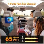 SiGN 4-i-1 billaddare 45W med utdragbara USB-C/Lightning-kablar – svart - Bild 3