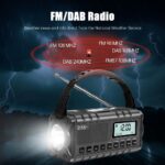 SiGN Nödradio DAB+/FM med handvev/batteri/solceller/USB-ström – svart - Bild 8