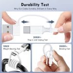 SiGN 4in1 USB-A/USB-C till Lightning/USB-C-kabel 60W/3A, 1m - Vit - Bild 7