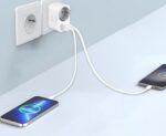 SiGN Väggadapter med eluttag och USB-portar 20W - Vit - Bild 4