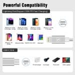 SiGN USB-C till Lightning Kabel 2.1A, 2m - Vit - Bild 12