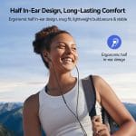 SiGN USB-C-serien Half In-Ear-hörlurar med kabel – Svart - Bild 2