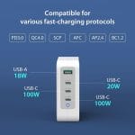 SiGN Snabbladdare 100W GaN 3xUSB-C / 1x USB-A - Vit - Bild 12