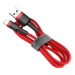 SiGN Kevlar USB-kabel med Lightning 2.1A, 2m - Grå/Röd - Bild 9