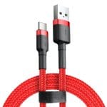 SiGN Cafule USB-C Kabel 2A, 2m - Röd - Bild 5