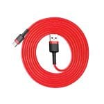 SiGN Cafule USB-C Kabel 2A, 2m - Röd - Bild 6