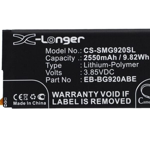 Batteri till Samsung Galaxy S6 mfl