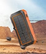SiGN Solcell Powerbank med Trådlös Laddning, 20000mAh - Orange - Bild 10