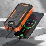 SiGN Solcell Powerbank med Trådlös Laddning, 20000mAh - Orange - Bild 4