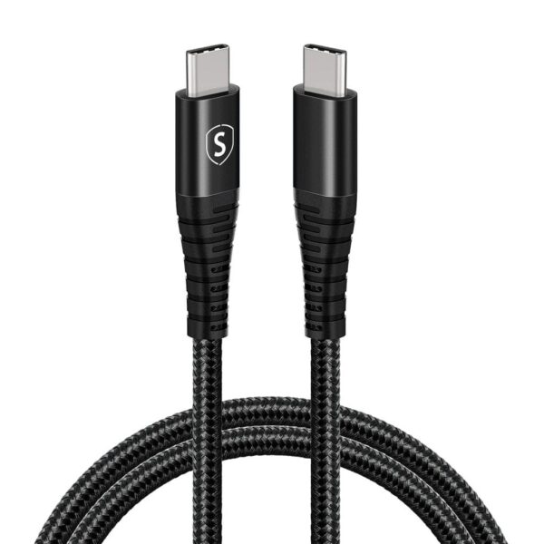 SiGN USB-C till USB-C Kabel 5A, 100W, 1m - Svart