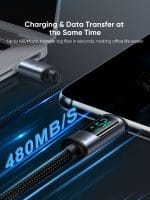 SiGN USB-C till USB-C Kabel 100W med Display, 2m - Svart - Bild 3