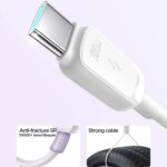 SiGN USB-C till USB-C Kabel 100W, 1.2m - Vit - Bild 10