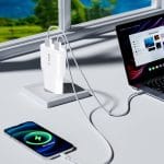 SiGN GaN Ultra Slim Snabbladdare 2x USB-C, PD & QC3.0, 3A, 20W – Vit - Bild 5