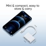 SiGN 4-i-1 Lightning till USB-A, SD/TF, Lightning - Vit - Bild 7