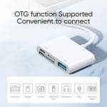 SiGN 4-i-1 Lightning till USB-A, SD/TF, Lightning - Vit - Bild 4
