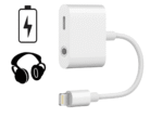 SiGN Lightning till 3.5mm Adapter för Ljud & Laddning, 12W, 10cm - Vit - Bild 5
