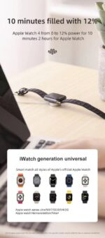 SiGN Magnetisk Laddare för Apple Watch, 2.5W, 3A, 1.2m - Vit - Bild 14