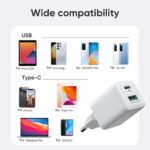 SiGN Mini Snabbladdare USB & USB-C, PD & Q.C3.0, 33W - Vit - Bild 10