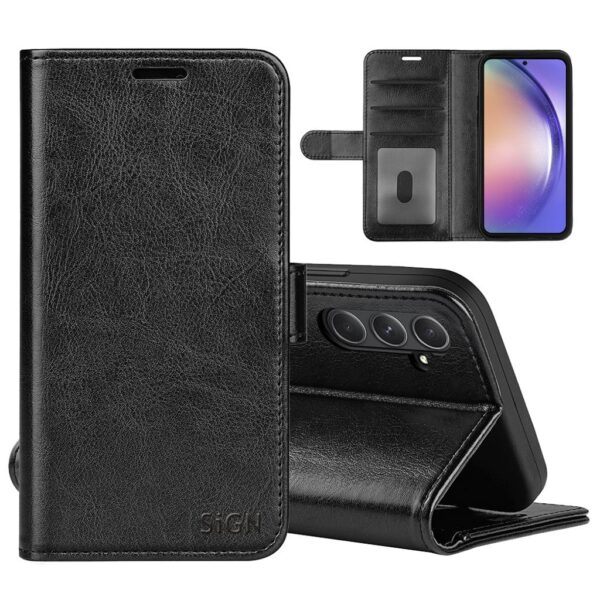 SiGN Plånboksfodral till Samsung Galaxy A55 - Svart