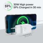 SiGN Mini Snabbladdare USB & USB-C, PD & Q.C3.0, 3A, 30W - Vit - Bild 11