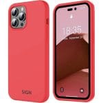 SiGN Liquid Silicone skal till iPhone 14 Pro - Röd - Bild 5