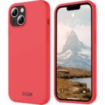 SiGN Liquid Silicone skal till iPhone 15 plus - Röd - Bild 5
