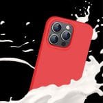 SiGN Liquid Silicone skal till iPhone 15 Pro Max - Röd - Bild 7