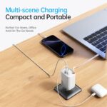 SiGN GaN Snabbladdare USB-C/USB-A 65W med utdragbar USB-C kabel - Vit - Bild 18