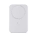 SiGN magnetisk trådlös mini powerbank 10000mAh, USB-C, USB-A, vit - Bild 2