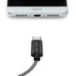 SiGN Skin USB-C Kabel 2.4A, 12W, 0.25m - Svart/Vit - Bild 7