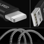 SiGN Skin Lightning Kabel 2.4A, 0.25m - Svart/Vit - Bild 6