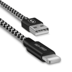 SiGN Skin Lightning Kabel 2.4A, 0.25m - Svart/Vit - Bild 5