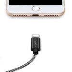 SiGN Skin Lightning Kabel 2.4A, 1.5m - Svart/Vit - Bild 7