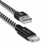 SiGN Skin Lightning Kabel 2.4A, 3m - Svart/Vit - Bild 5